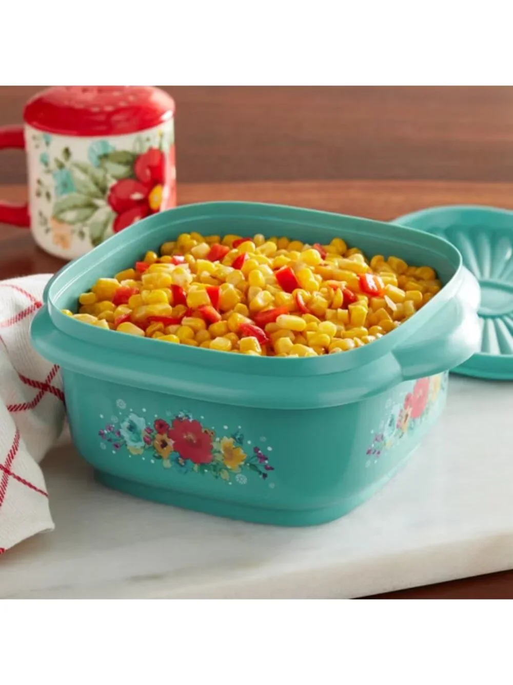 The Pioneer Woman Home Green 3Cup Capacity Plastic 2 Pack Food Storage Container